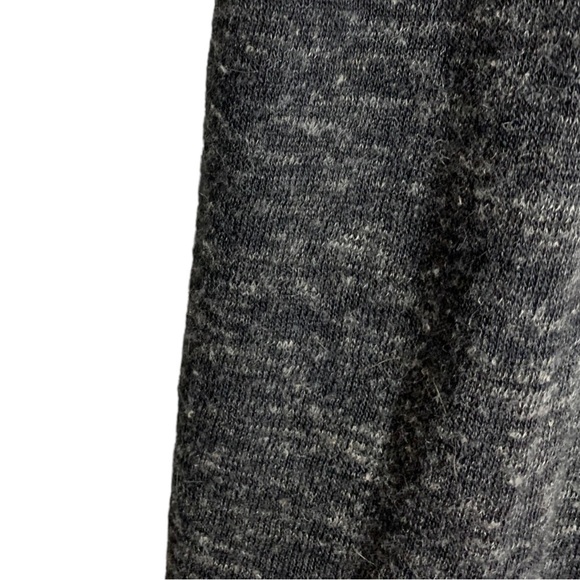 Free People Women’s Grey Long Duster  Cardigan Size Small Boho Oversized Raw Hem - Picture 9 of 16